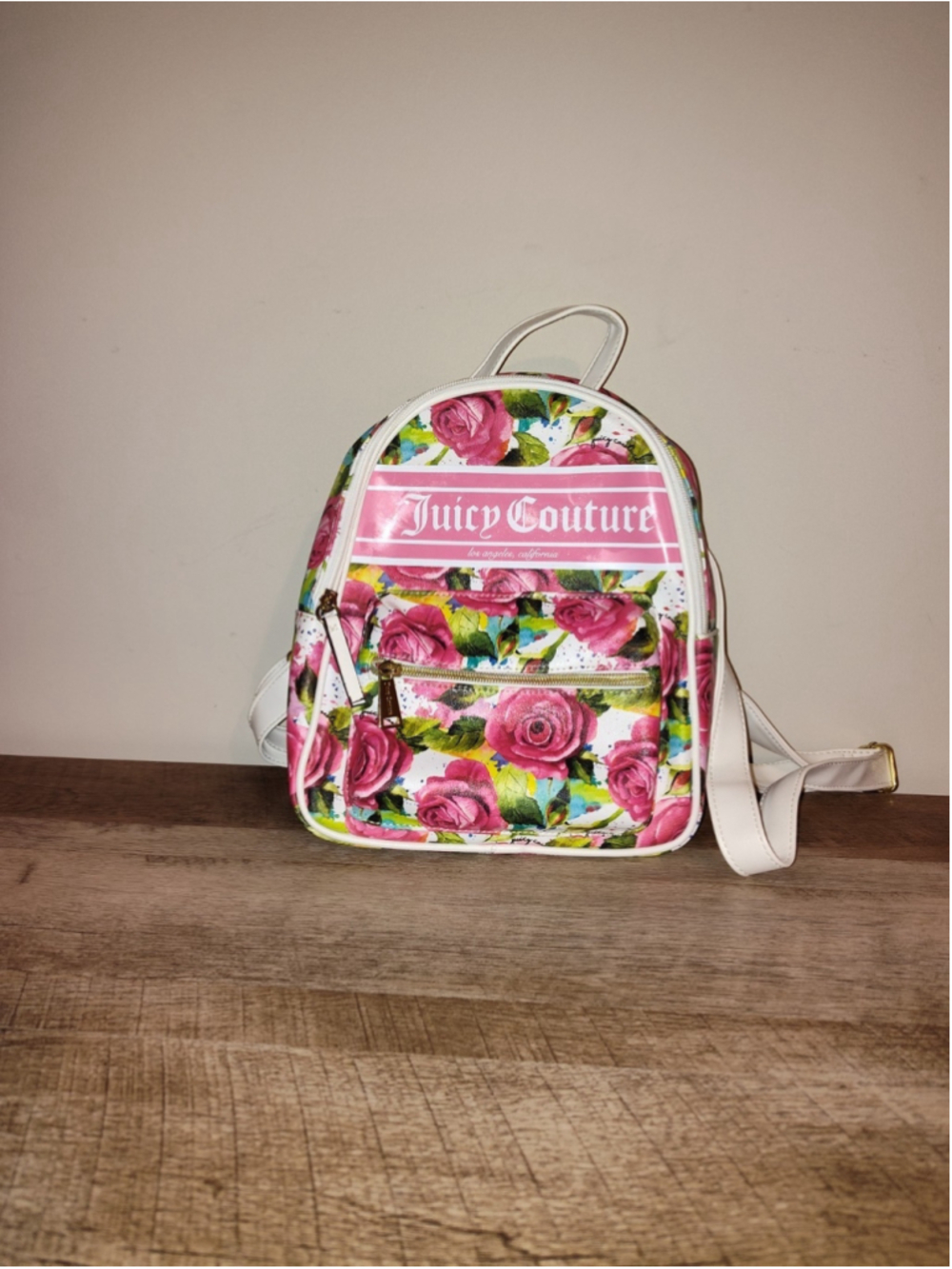 Juicy Couture small rose printed backpack